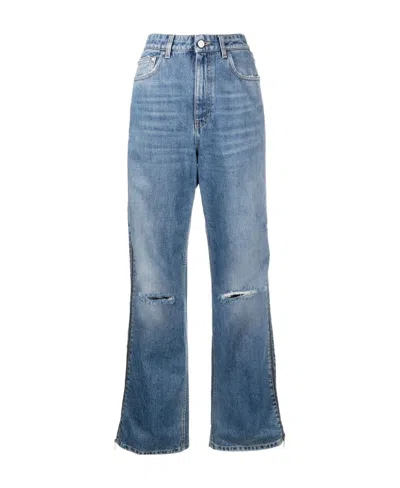 STELLA MCCARTNEY STELLA MCCARTNEY LOGO PATCH STRAIGHT LEG JEANS