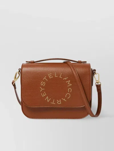 STELLA MCCARTNEY MESSENGER BAG WITH LOGO CROSSBODY STRAP