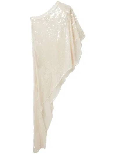 STELLA MCCARTNEY ONE-SLEEVE SEQUIN MINI DRESS