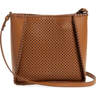 STELLA MCCARTNEY STELLA MCCARTNEY PERFORATED LOGO FAUX LEATHER CROSSBODY BAG