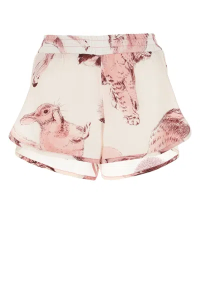 STELLA MCCARTNEY PRINTED SATIN SHORTS