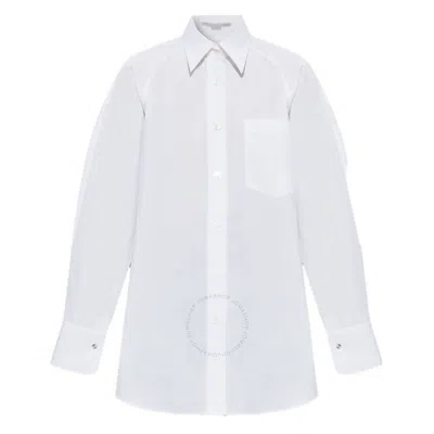 STELLA MCCARTNEY STELLA MCCARTNEY PURE WHITE COTTON POPLIN OVERSIZE SHIRT