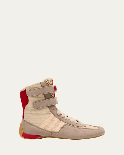 STELLA MCCARTNEY RASANT HIGH-TOP CANVAS SNEAKERS