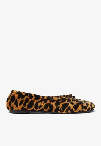 STELLA MCCARTNEY RYDER LEOPARD PRINT BALLET FLATS