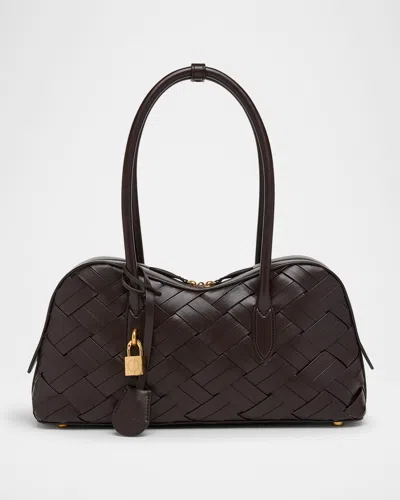 STELLA MCCARTNEY RYDER WOVEN VEGAN LEATHER SHOULDER BAG