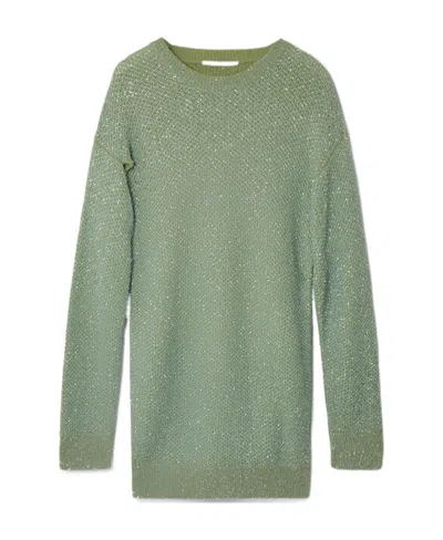 STELLA MCCARTNEY SEQUINNED KNITTED CAPE DRESS
