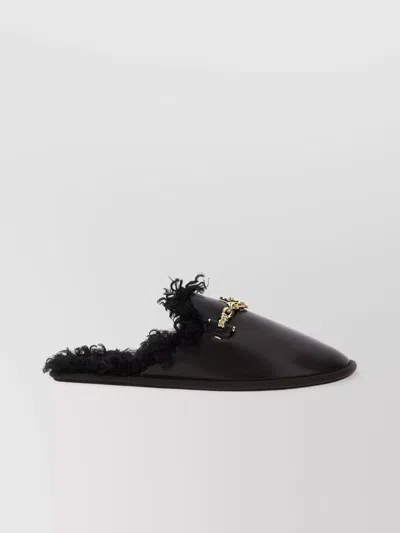 STELLA MCCARTNEY SLIP-ON MULES WITH FAUX FUR TRIM