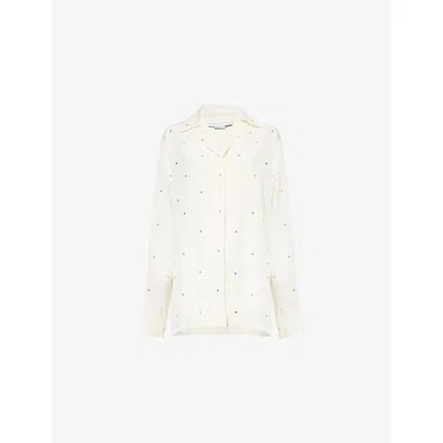 STELLA MCCARTNEY WOMENS STELLA MCCARTNEY RAMADAN CRYSTAL-EMBELLISHED WOVEN SHIRT