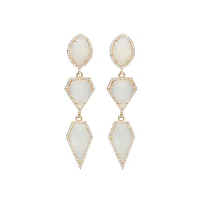 STEPHANIE BROWNE AUSTRALIA WOMEN'S GOLD OPAL EARRINGS