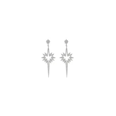 STEPHANIE BROWNE AUSTRALIA WOMEN'S LOVE COMET EARRINGS - SILVER
