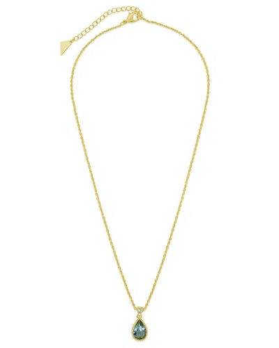 STERLING FOREVER STERLING FOREVER 14K PLATED CZ CIANA PENDANT NECKLACE