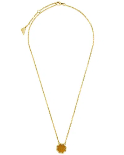 STERLING FOREVER STERLING FOREVER 14K PLATED ROSE PETAL PENDANT NECKLACE