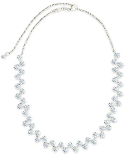 STERLING FOREVER STERLING FOREVER CZ CARSON ADJUSTABLE TENNIS NECKLACE