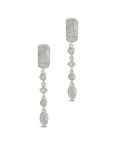 STERLING FOREVER STERLING FOREVER CZ MALIN DROP HOOPS