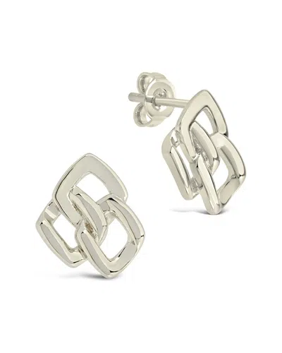 STERLING FOREVER STERLING FOREVER LENNOX INTERLOCKING STUDS