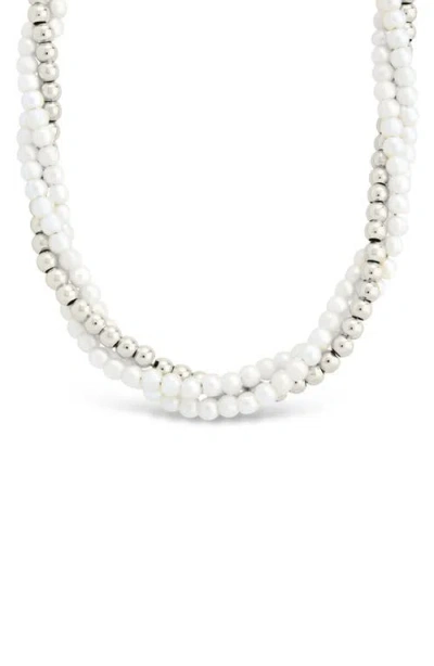 STERLING FOREVER STERLING FOREVER PATTI FAUX PEARL TWISTED NECKLACE