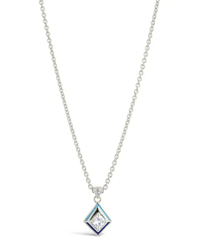 STERLING FOREVER STERLING FOREVER RHODIUM PLATED CZ PENDANT NECKLACE