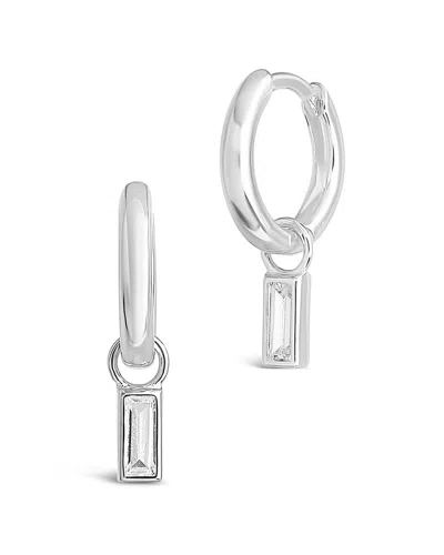 STERLING FOREVER STERLING FOREVER SILVER CZ MICRO HOOPS