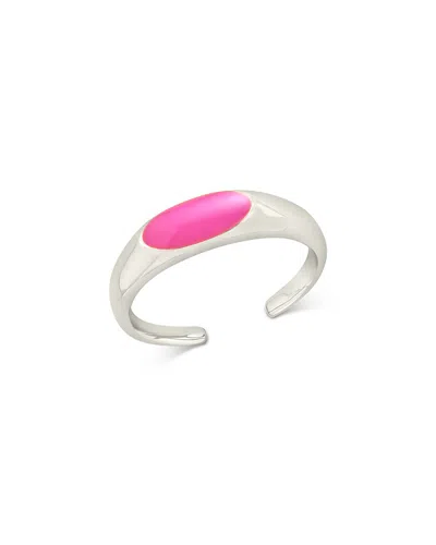 STERLING FOREVER STERLING FOREVER SILVER ENAMEL RASPBERRY OPEN SIGNET RING