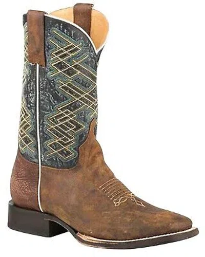 STETSON STETSON MEN'S RIDER OILY VAMP WESTERN BOOT BROAD SQUARE TOE - 12-020-8911-4011