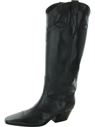 STEVE MADDEN ABILENE WOMENS TALL BLOCK HEEL COWBOY, WESTERN BOOTS