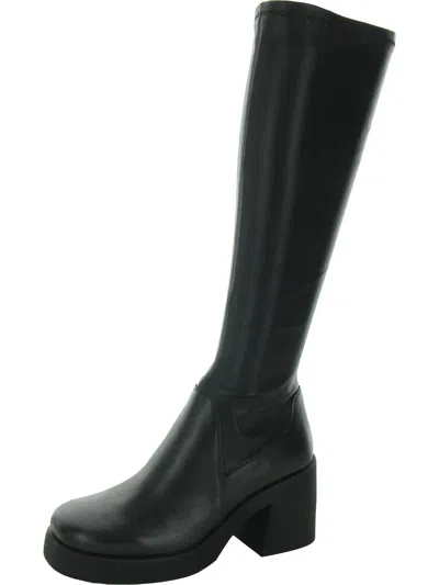 STEVE MADDEN BERKLEIGH WOMENS TALL FAUX LEATHER KNEE-HIGH BOOTS