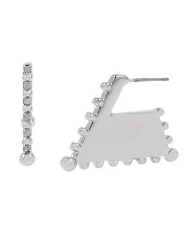 STEVE MADDEN TRAPEZE BEADED HOOP EARRINGS