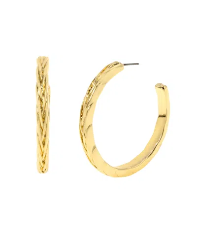 STEVE MADDEN WOVEN LARGE HOOP EARRINGS