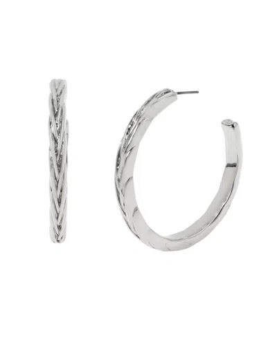 STEVE MADDEN WOVEN LARGE HOOP EARRINGS