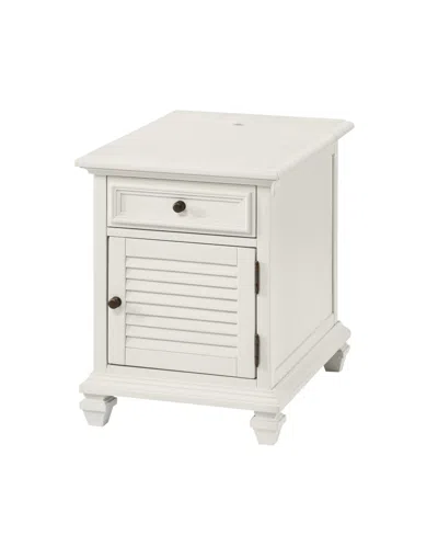 STEVE SILVER STEVE SILVER CHARLESTOWN 18" WIDE WOODEN STORAGE END TABLE WITH USB PORT