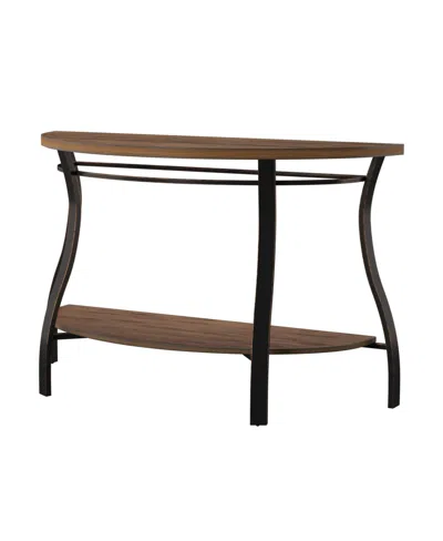 STEVE SILVER STEVE SILVER DENISE 48" DEMILUNE WOOD AND METAL SOFA TABLE