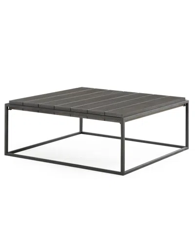 STEVE SILVER STEVE SILVER TEKOA 48" SQUARE WOOD AND IRON COFFEE TABLE