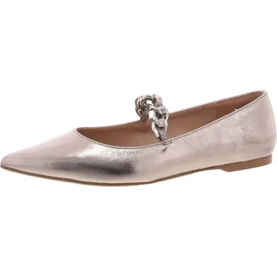 STEVEN NEW YORK WOMENS FAUX LEATHER POINTED TOE BALLET FLATS