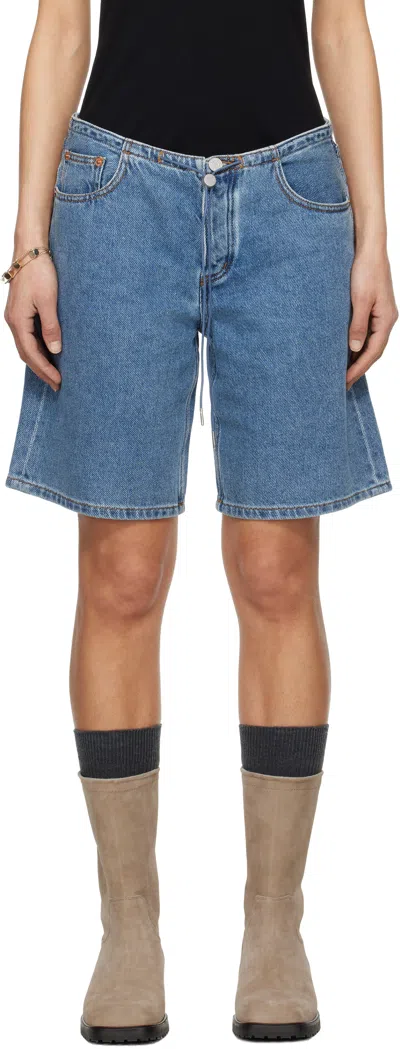 STILL HERE BLUE COOL DENIM SHORTS