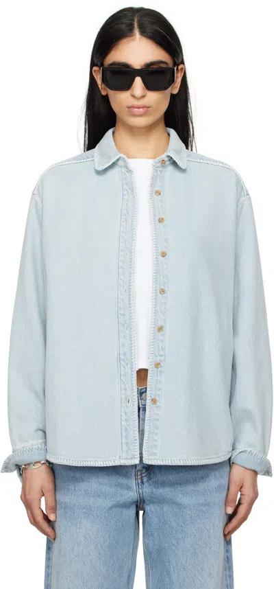 STILL HERE BLUE WESTERN DENIM SHIRT