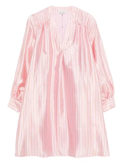 STINE GOYA YORANDO STRIPE V-NECK DRESS