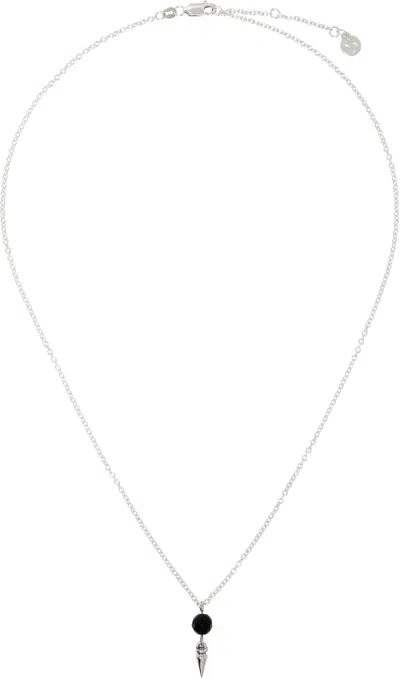 STOLEN GIRLFRIENDS CLUB SILVER PUNK ORB SOLO NECKLACE