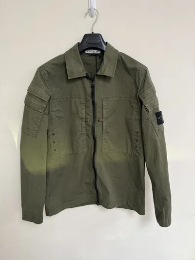 STONE ISLAND STONE ISLAND 10610 REGULAR FIT OVERSHIRT IN STRETCH COTTON GARMENT DYED