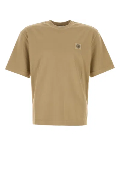 STONE ISLAND BISCUIT COTTON T-SHIRT