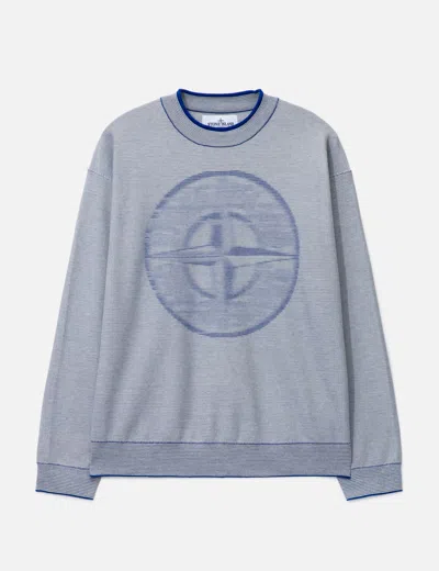 STONE ISLAND BLURRED EMBLEM KNIT SWEATER