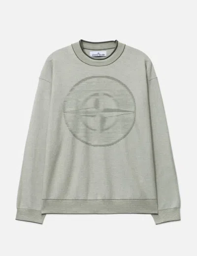 STONE ISLAND BLURRED EMBLEM KNIT SWEATER