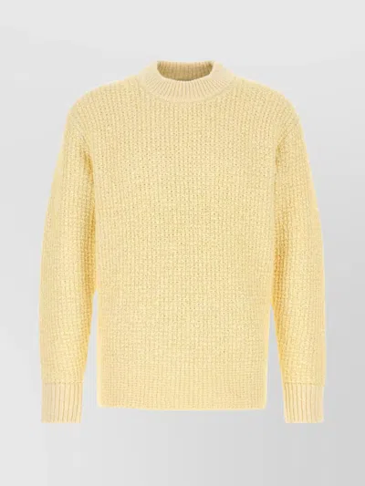 STONE ISLAND BOUCLÉ KNIT SWEATER RIBBED CUFFS