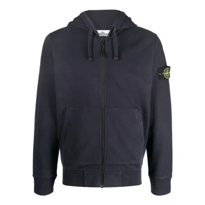 STONE ISLAND STONE ISLAND Brushed Cotton Full Zip Jacket 'Navy'