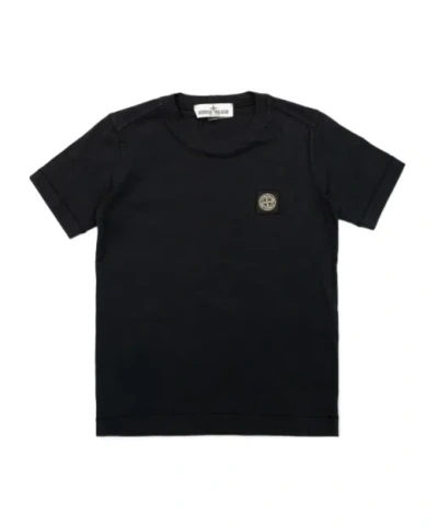 STONE ISLAND STONE ISLAND JUNIOR COMPASS-PATCH CREWNECK T-SHIRT