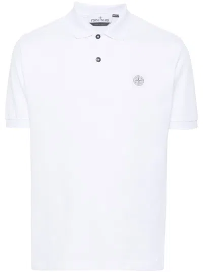 STONE ISLAND COMPASS-APPLIQUÉ POLO SHIRT