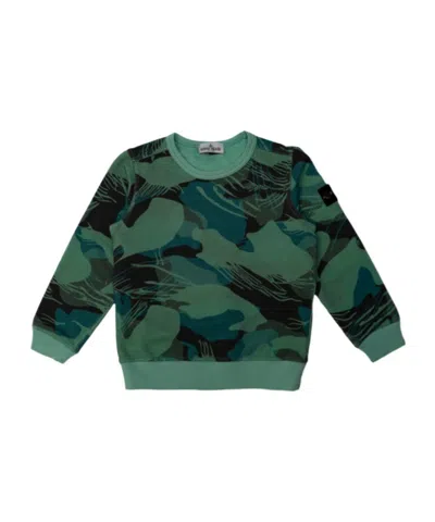 STONE ISLAND STONE ISLAND JUNIOR CAMOUFLAGE-PRINTED CREWNECK SWEATSHIRT
