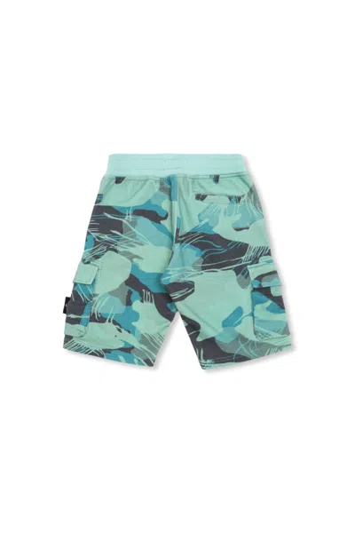 STONE ISLAND STONE ISLAND JUNIOR COMPASS-BADGE JERSEY SHORTS