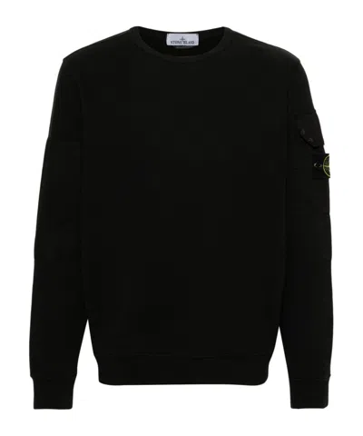 STONE ISLAND STONE ISLAND LOGO PATCH CREWNECK SWEATSHIRT