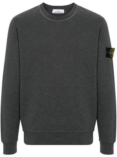 STONE ISLAND COMPASS-BADGE COTTON SWEATSHIRT