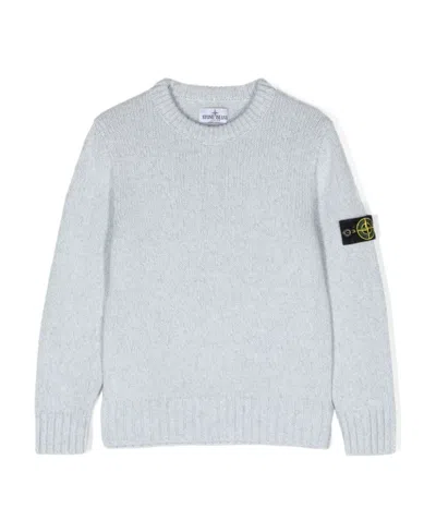 STONE ISLAND COMPASS-BADGE MARL-KNIT JUMPER